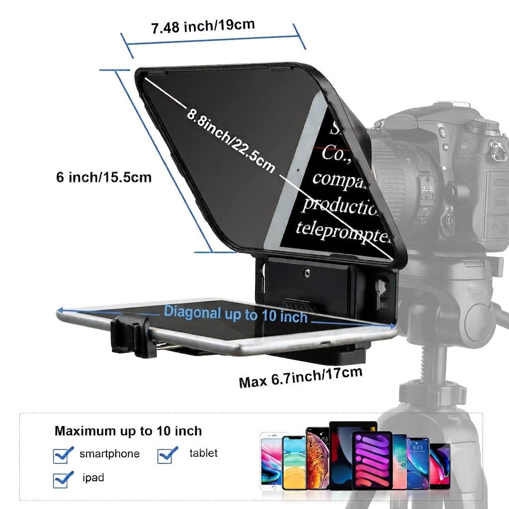 Amazon.com : Desview T3 Teleprompter for Camera & Smartphone